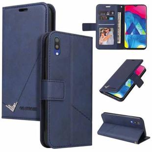 For Samsung Galaxy A10 / M10 GQUTROBE Right Angle Leather Phone Case(Blue)