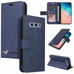 For Samsung Galaxy S10e GQUTROBE Right Angle Leather Phone Case(Blue)