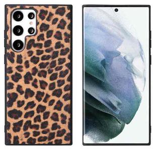 For Samsung Galaxy S22 Ultra 5G Leather Back Phone Case(Leopard Print)