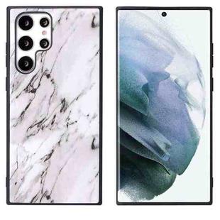 For Samsung Galaxy S22 Ultra 5G Leather Back Phone Case(Marble)