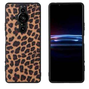 For Sony Xperia Pro-I Leather Back Phone Case(Leopard Print)