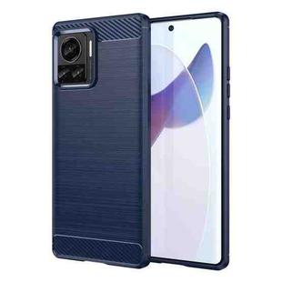 For Motorola Moto X30 Pro/Edge 30 Ultra Brushed Texture Carbon Fiber TPU Phone Case(Blue)