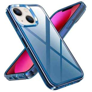 For iPhone 13 Transparent Armor Phone Case(Blue)