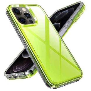 For iPhone 12 Pro Transparent Armor Phone Case(Green)