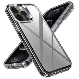 For iPhone 12 Pro Transparent Armor Phone Case(Grey)