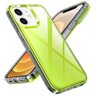 For iPhone 12 Transparent Armor Phone Case(Green)