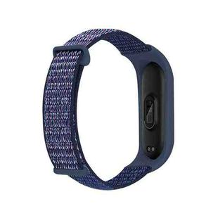 For Xiaomi Mi Band 7 Nylon Two-Section Loop Watch Band(Indigo)