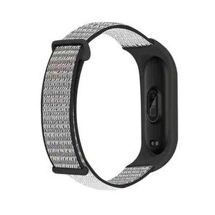 For Xiaomi Mi Band 7 Nylon Two-Section Loop Watch Band(Anchor Grey)