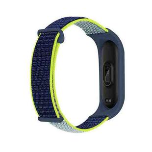 For Xiaomi Mi Band 7 Nylon Two-Section Loop Watch Band(Neon Lime)