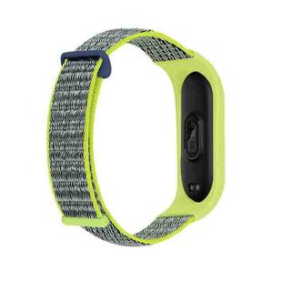 For Xiaomi Mi Band 7 Nylon Two-Section Loop Watch Band(Bright Yellow)