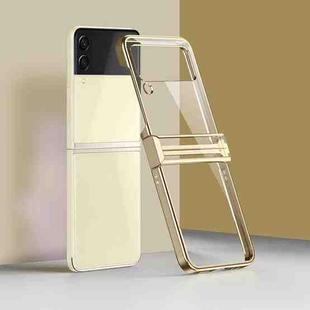 For Samsung Galaxy Z Flip3 5G Electroplating PC Full Coverage Shockproof Phone Case(Gold)