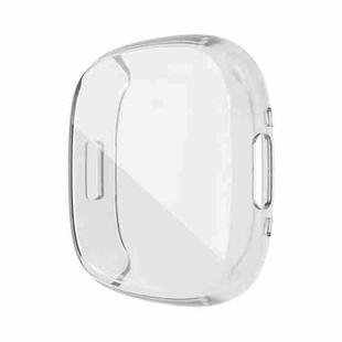 For Fitbit Versa 4 / Sense 2 Electroplating Full Coverage TPU Watch Case(Transparent)
