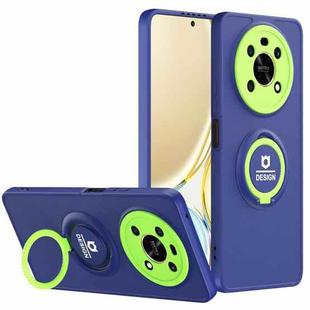 For Honor X9/X30 Eagle Eye Ring Holder Phone Case(Blue + Green)