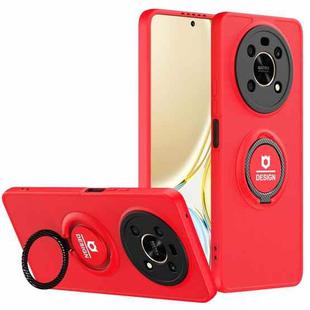 For Honor X9/X30 Eagle Eye Ring Holder Phone Case(Red + Black)