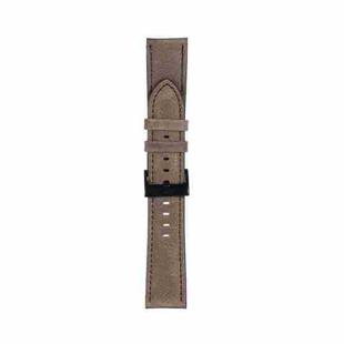 20mm For Samsung Galaxy Watch5 40mm / 44mm Litchi Texture Leather Watch Band(Dark Grey)