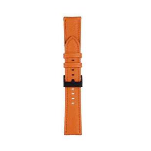 20mm For Samsung Galaxy Watch5 40mm / 44mm Litchi Texture Leather Watch Band(Orange)