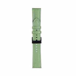 20mm For Samsung Galaxy Watch5 40mm / 44mm Litchi Texture Leather Watch Band(Fruit Green)