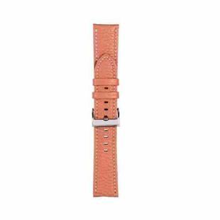 22mm For Samsung Galaxy Watch5 40mm / 44mm Litchi Texture Leather Watch Band(Pink)