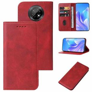 For Huawei Enjoy 30 Plus Magnetic Closure Leather Phone Case(Red)