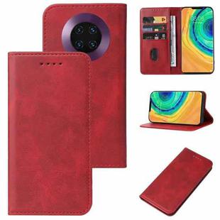 For Huawei Mate 30E Pro 5G Magnetic Closure Leather Phone Case(Red)