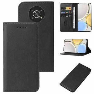 For Honor Magic4 Lite Magnetic Closure Leather Phone Case(Black)