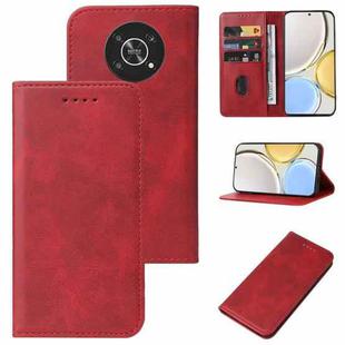 For Honor Magic4 Lite Magnetic Closure Leather Phone Case(Red)