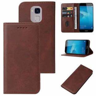 For Honor 5C Pro Magnetic Closure Leather Phone Case(Brown)