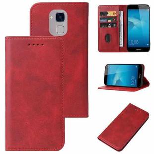 For Honor 5C Pro Magnetic Closure Leather Phone Case(Red)