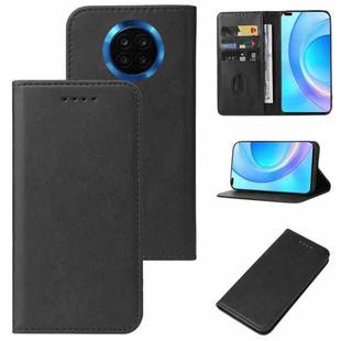 For Honor 50 Lite Magnetic Closure Leather Phone Case(Black)