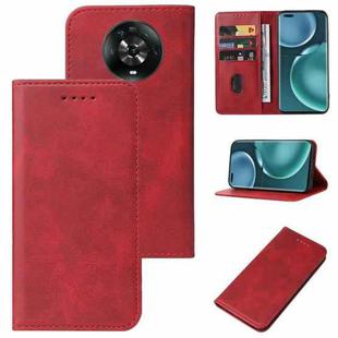 For Honor Magic4 Magnetic Closure Leather Phone Case(Red)