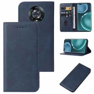 For Honor Magic4 Pro Magnetic Closure Leather Phone Case(Blue)