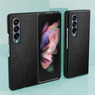 For Samsung Galaxy Z Fold3 5G Skin Leather Folded Phone Case(Cross Texture)
