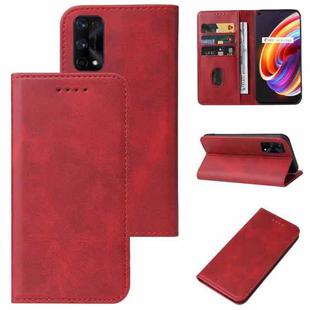 For Realme X7 Pro Magnetic Closure Leather Phone Case(Red)
