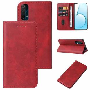 For Realme X50 5G Magnetic Closure Leather Phone Case(Red)