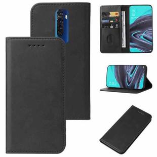 For OPPO Reno2 Magnetic Closure Leather Phone Case(Black)