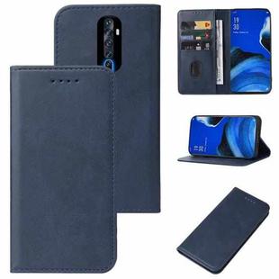 For OPPO Reno2 Z Magnetic Closure Leather Phone Case(Blue)