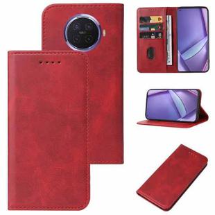 For OPPO Ace2 Magnetic Closure Leather Phone Case(Red)