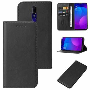 For OPPO F11 Magnetic Closure Leather Phone Case(Black)