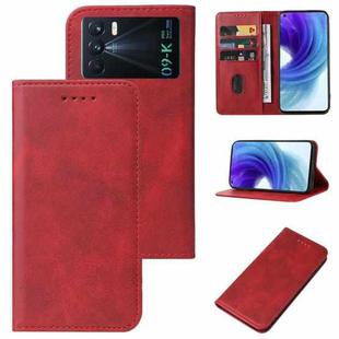 For OPPO K9 Pro Magnetic Closure Leather Phone Case(Red)
