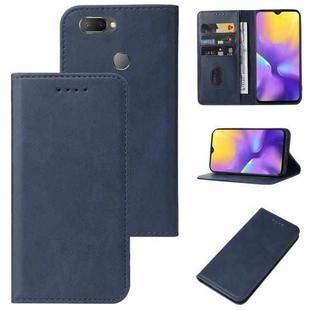 For Realme U1 Magnetic Closure Leather Phone Case(Blue)