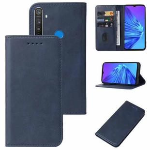 For Realme 5 / 5i / 5s / 6i / Narzo 20A Magnetic Closure Leather Phone Case(Blue)