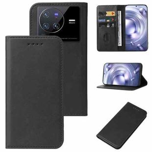 For vivo X80 Pro Magnetic Closure Leather Phone Case(Black)