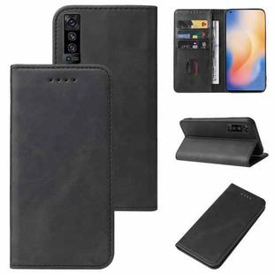 For vivo X50 5G Magnetic Closure Leather Phone Case(Black)