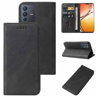 For vivo V23 5G Magnetic Closure Leather Phone Case(Black)
