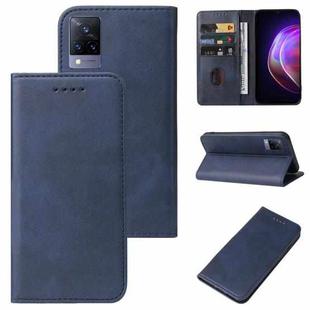 For vivo V21 4G Magnetic Closure Leather Phone Case(Blue)