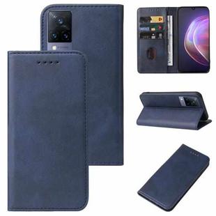 For vivo V21 5G Magnetic Closure Leather Phone Case(Blue)