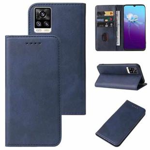For vivo V20 2021 Magnetic Closure Leather Phone Case(Blue)
