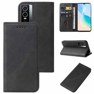 For vivo Y76 5G Magnetic Closure Leather Phone Case(Black)