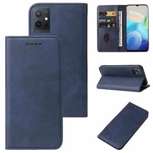 For vivo Y75 5G Magnetic Closure Leather Phone Case(Blue)