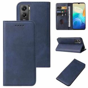 For vivo Y55s 5G Magnetic Closure Leather Phone Case(Blue)